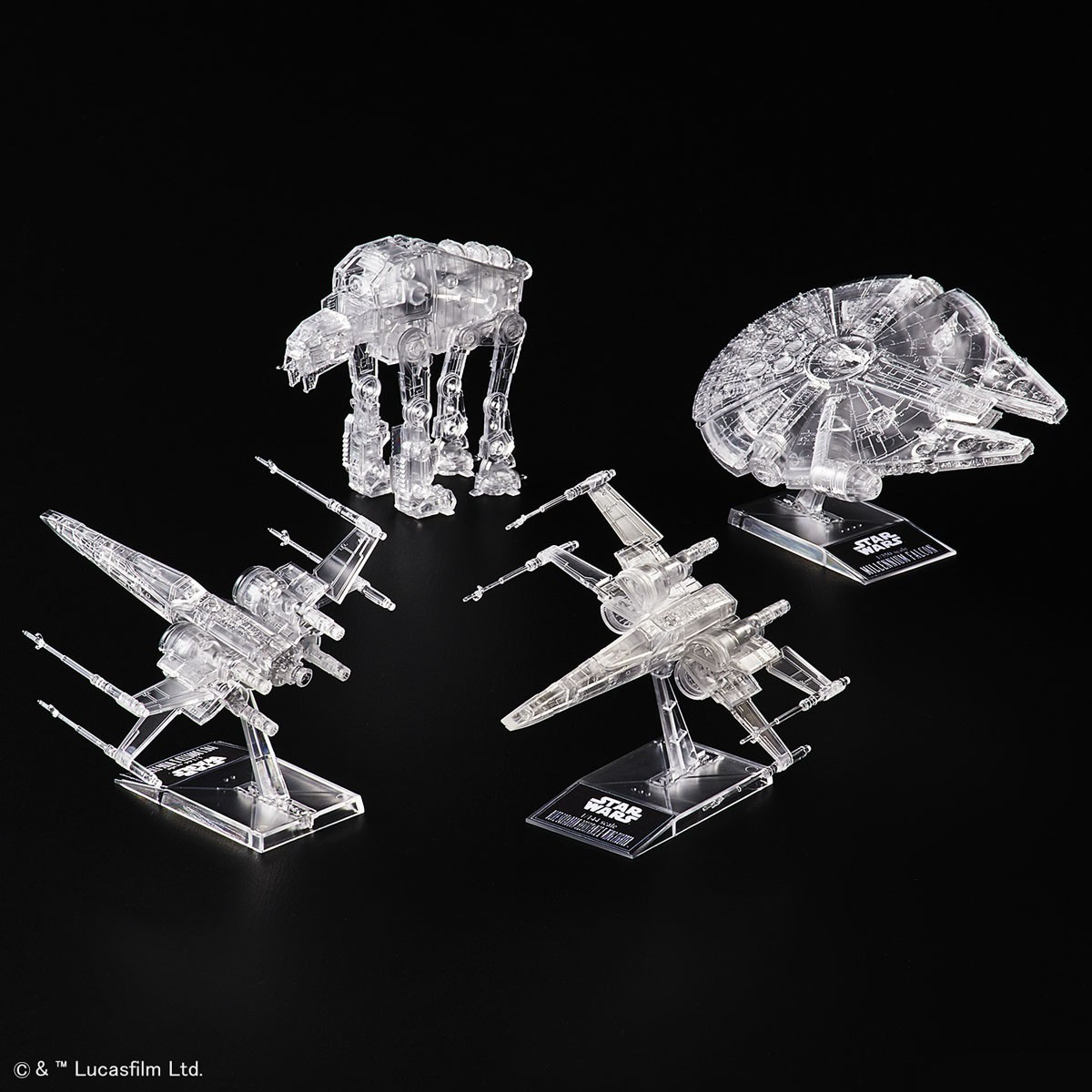 1/144 & 1/350 & 1/540 The Last Jedi Clear Vehicle Set BANDAI - Star Wars