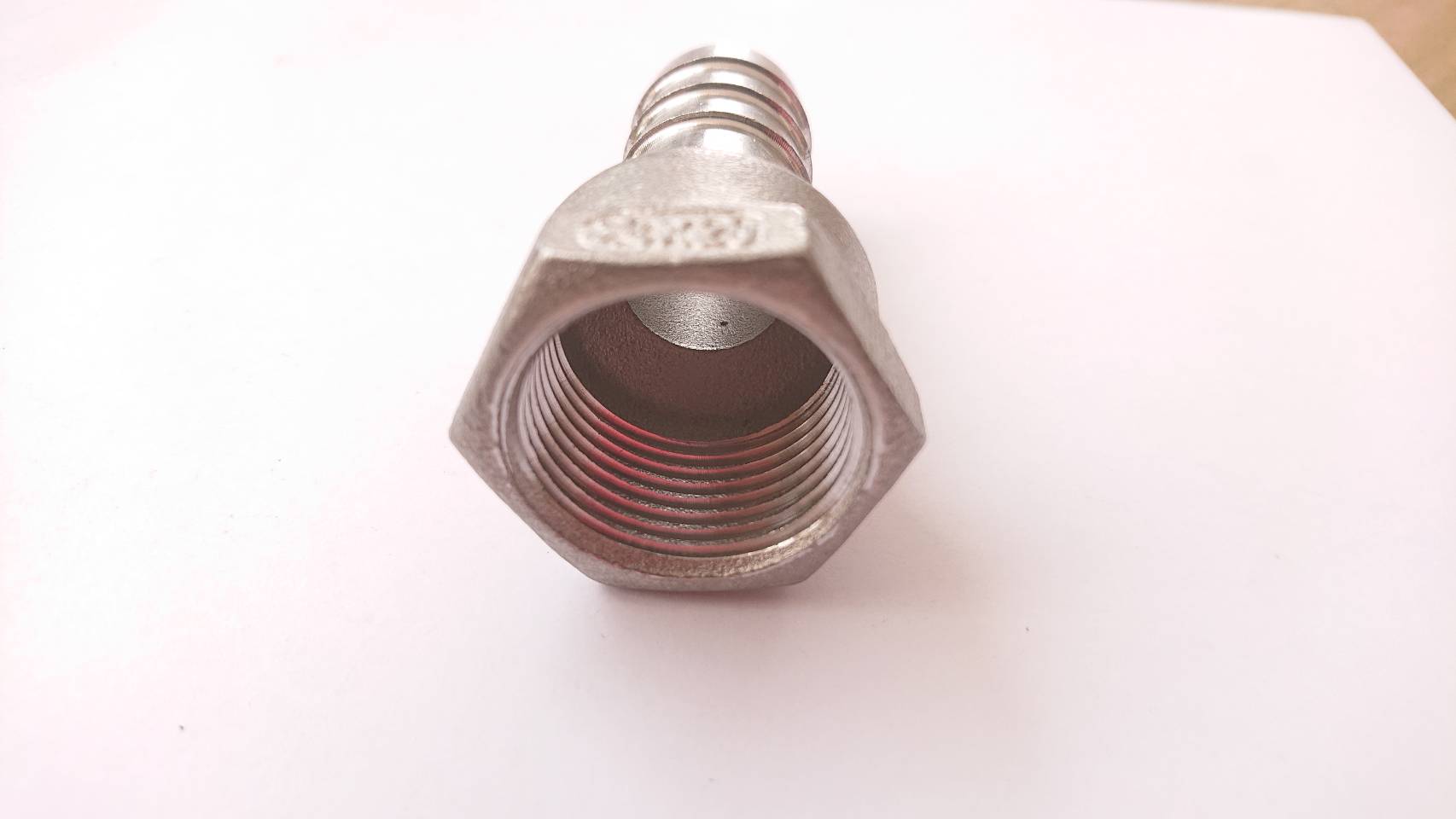 หางปลาสแตนเลส npt 3/4นิ้ว(6หุน) เกลียวตัวเมียหางไหล ขั้วต่อแบบมีหนาม 20มม.#3420304