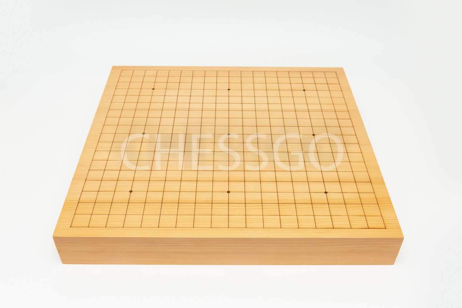 ชุดหมากล้อมไม้Torreya19เส้น(กระดาน6cm/เม็ดหินนูน2ด้าน/โถไม้ไผ่)