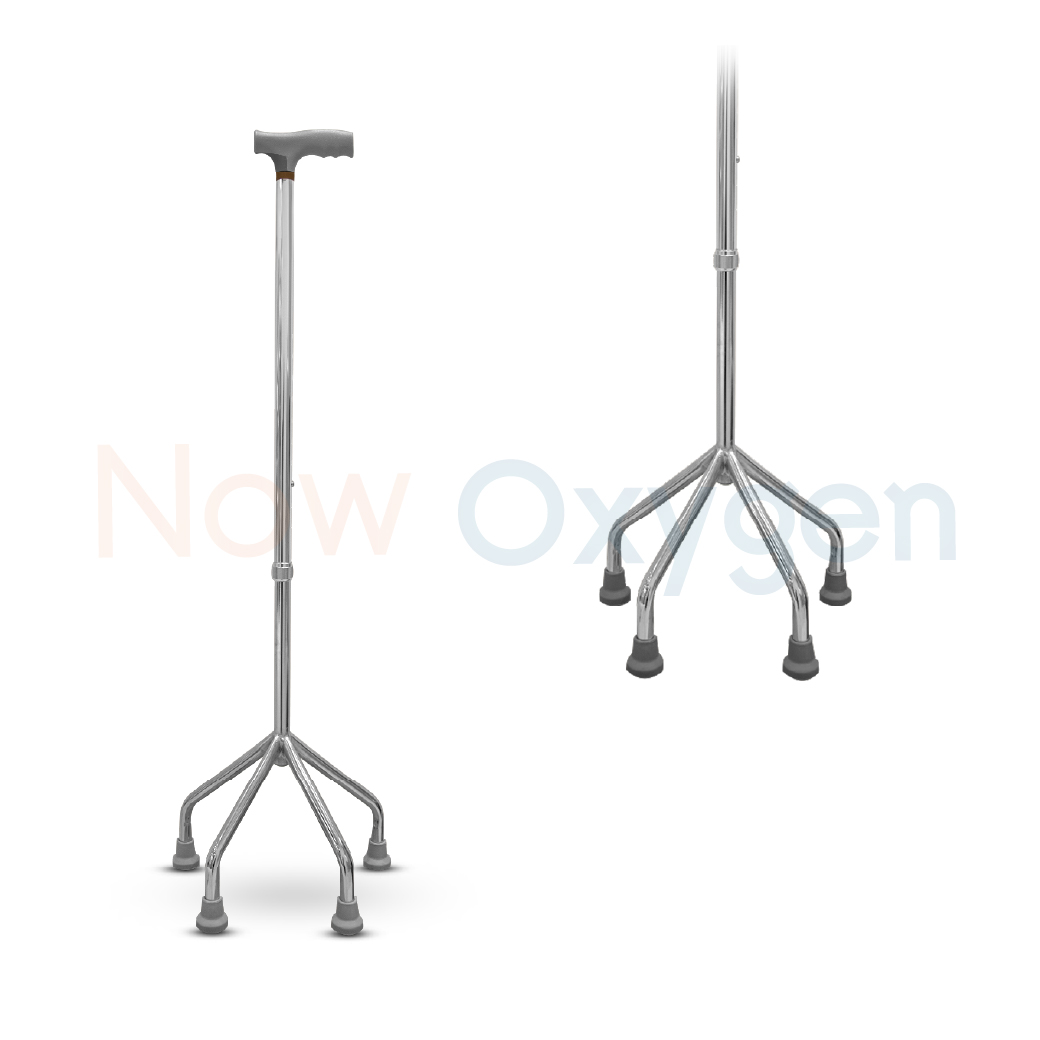 ไม้เท้าอลูมิเนียม 4 ขา (แบบหัวค้อน Four Point Cane)