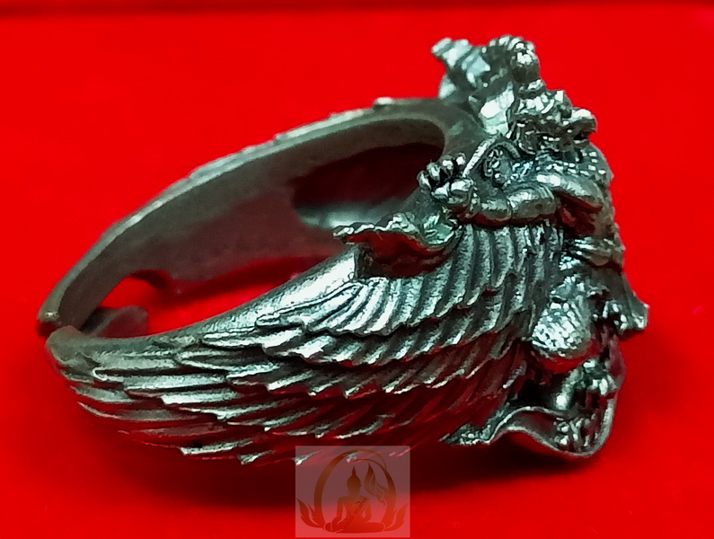 แหวนมหามงคลบารมี "พญามหิทธิเตโช" (ครุฑ) หลวงพ่อหวั่น วัดคลองคูณ