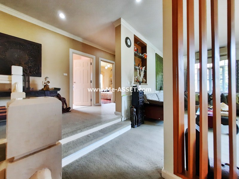 ขายบ้านเดี่ยว ม.นันทวัน วงแหวน-รัตนาธิเบศร์ ถ.ตลิ่งชัน-สุพรรณบุรี ต.เสาธงหิน อ.บางใหญ่ นนทบุรี ต้นโครงการ ติดสวนสาธารณะ หน้าบ้านไม่ชนใคร / พื้นที่ 2 ชั้น 146.7 ตารางวา