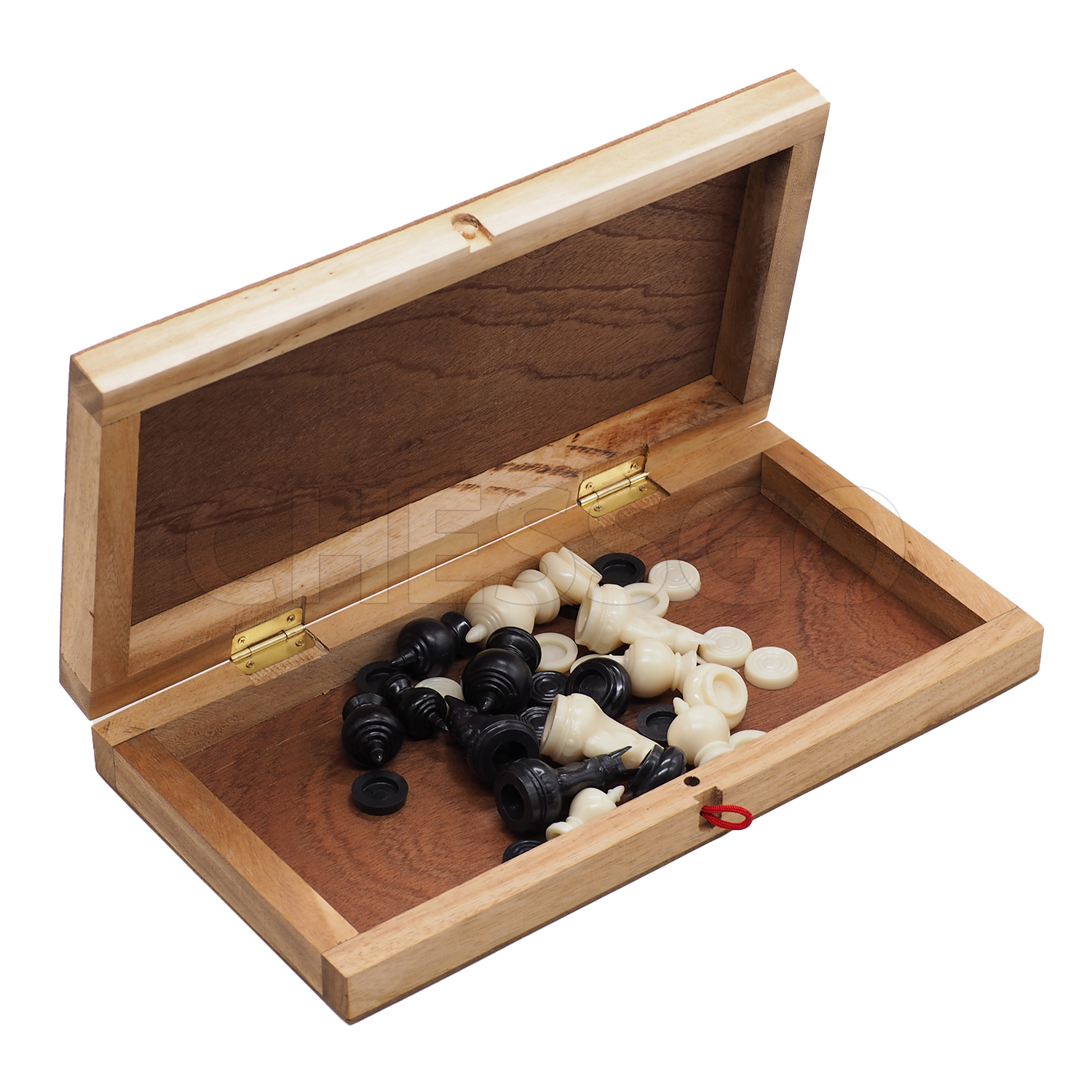 ชุดหมากรุกไทย(กระดานไม้พับ+ตัวพลาสติกbermuda)