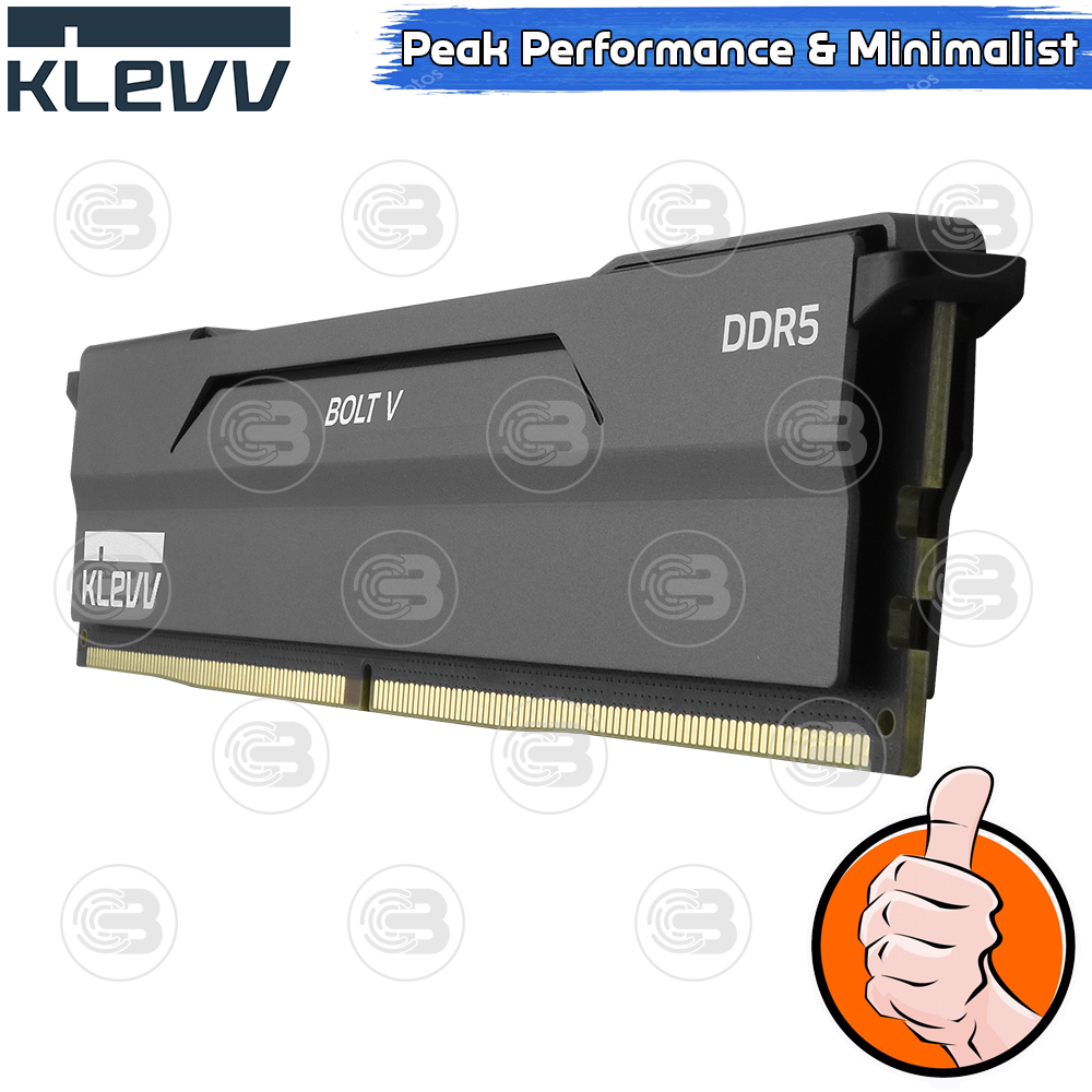 [CoolBlasterThai] KLEVV BOLT V Charcoal Grey 32GB (16GBx2) DDR5-6000 CL28-36-36 (LT-Warranty)