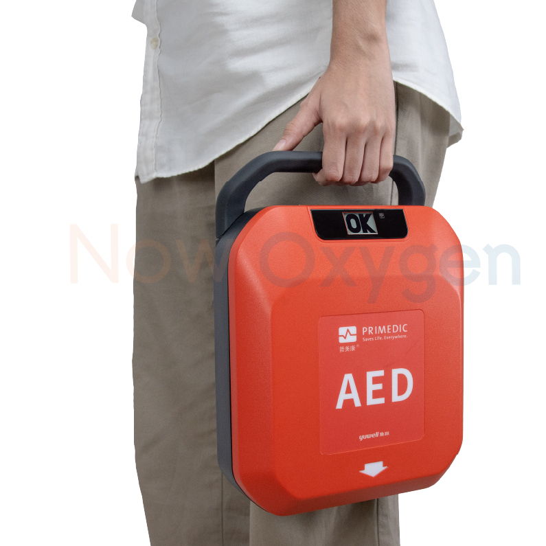 เครื่องกระตุกหัวใจด้วยไฟฟ้าแบบอัตโนมัติ (AED) Yuwell รุ่น HeartSave Y8 + ตู้เก็บ + ฟรีชุดช่วยหายใจมือบีบ ambu bag
