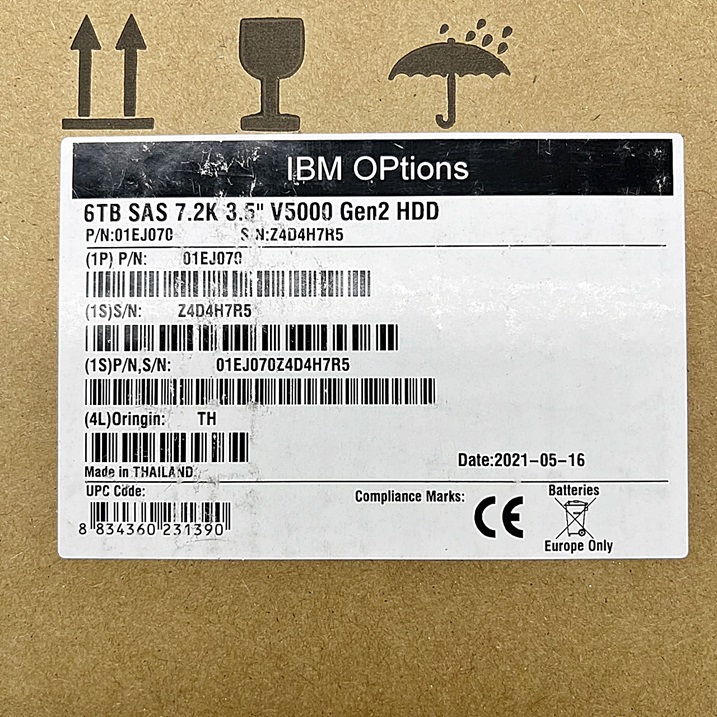 NEW IBM 01EJ070 01AC605 01EJ072 [TorCompTH Thailand ขาย จำหน่าย ราคา] IBM 6TB 7.2K 12Gb NL SAS 3.5in HDD for V5000 G2