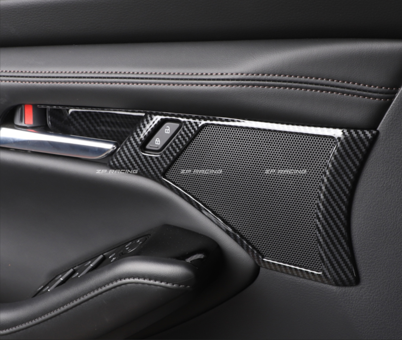 ครอบแผงประตูด้านใน Carbon Mazda 3