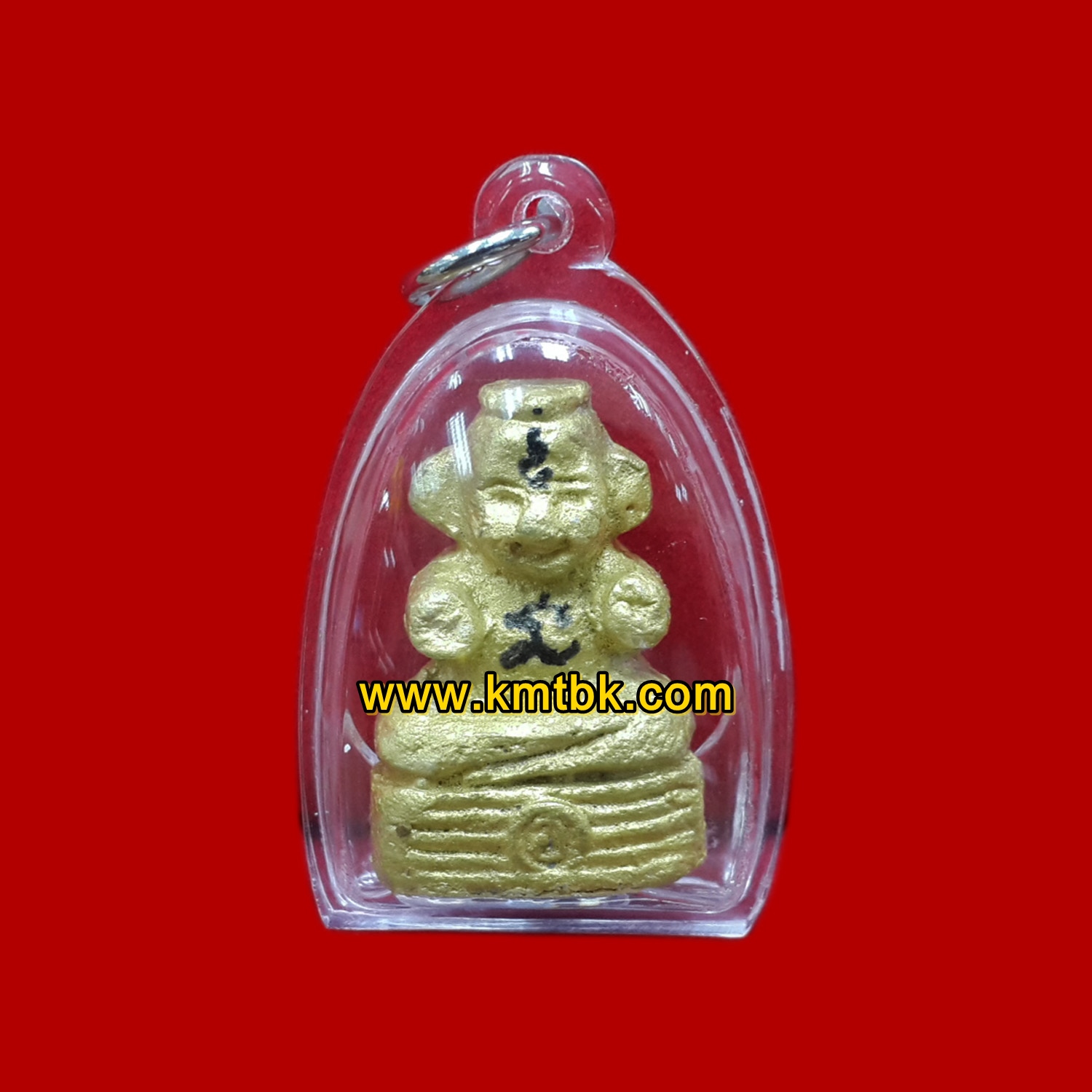 (โชว์) กุมารทองมหาวีโร พระอาจารย์อำนาจ มหาวีโร สำนักปฎิบัติธรรมมหาวีโร จ.ชัยภูมิ องค์ธรรมดา เนื้อดินสีทอง ขนาดพกพา1.5นิ้ว รุ่น9