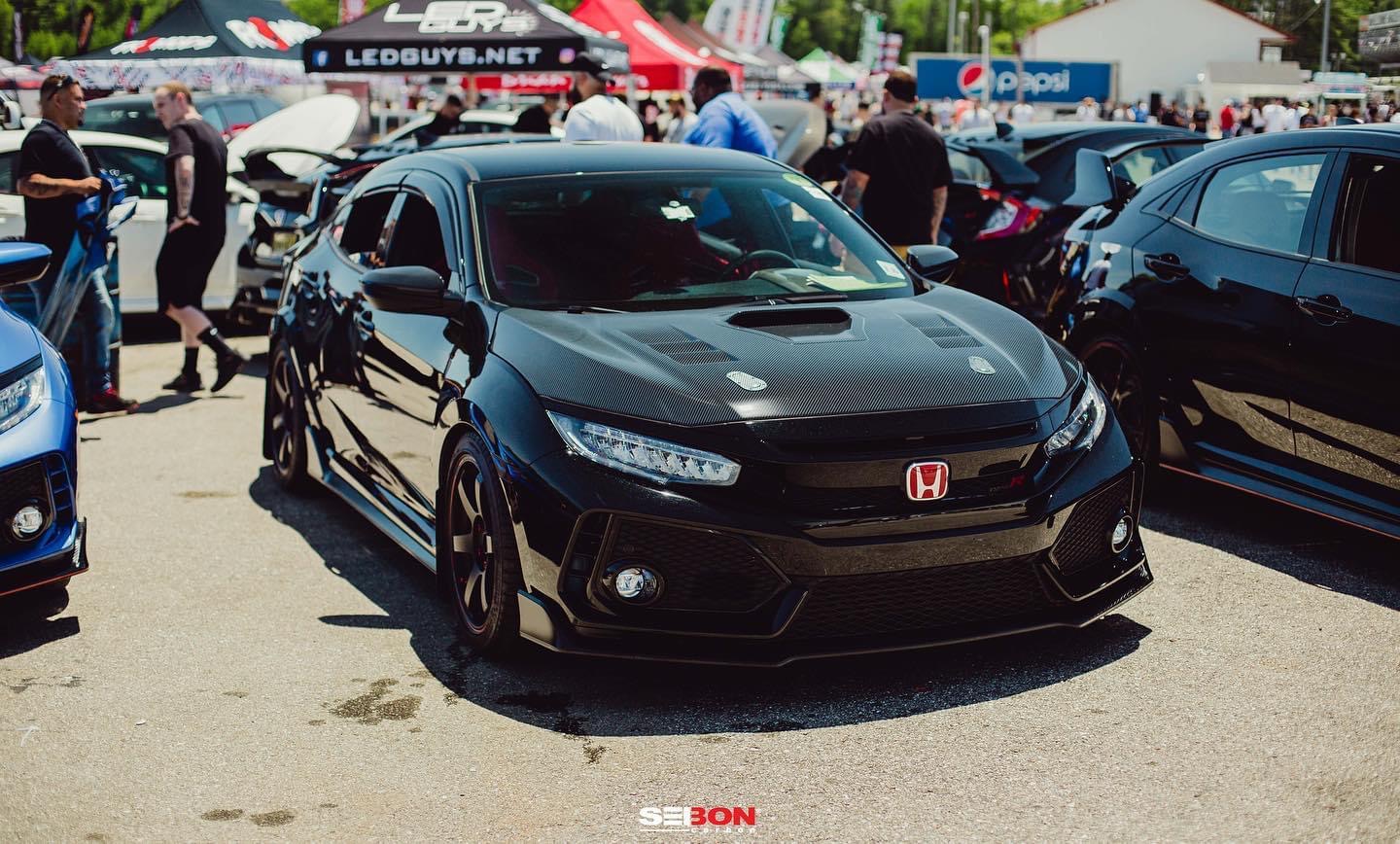 [Pre-Order]ฝากระโปรงหน้า Civic FC FK คาร์บอนแท้ (Pure Carbon) SEIBON TS-Style