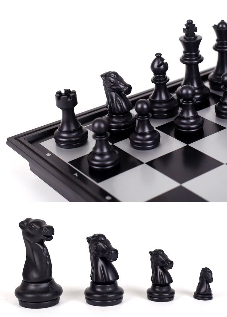 หมากรุกสากลแม่เหล็ก Black&White Magnetic Chess