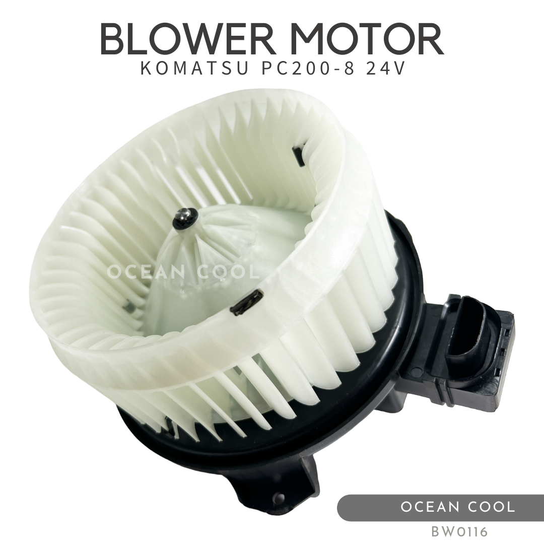โบลเวอร์ โคมัตสุ PC200-8 24 โวลต์ BW0116 BLOWER MOTOR KOMATSU PC200-8 24V มอเตอร์พัดลมแอร์ โบเวอร์ แม็คโคร ฮิตาชิ โกเบลโก้ มาร์ค 8