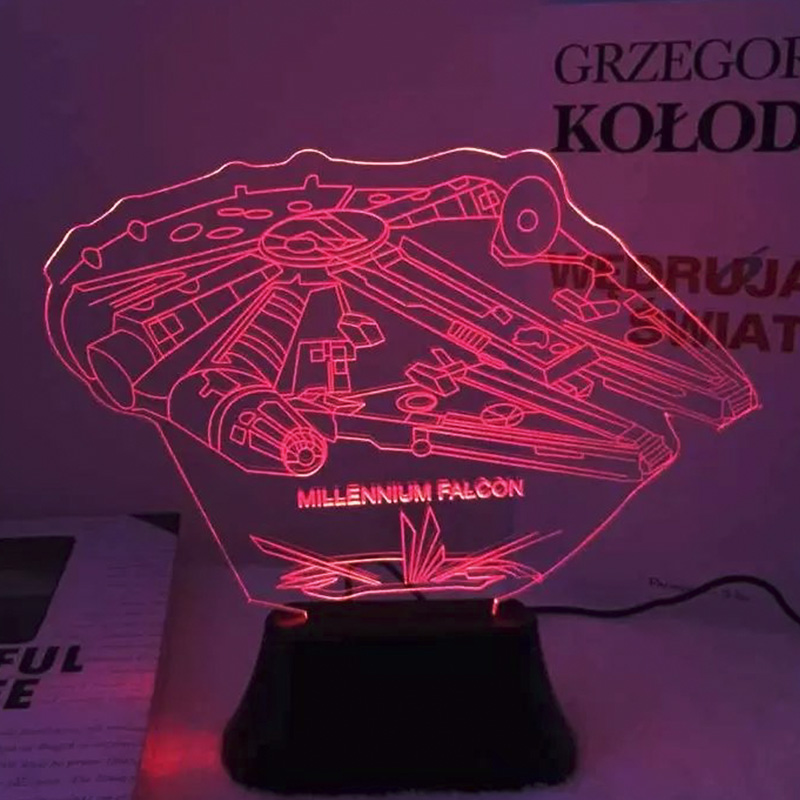 โคมไฟ LED 7 สี Millennium Falcon - Star Wars Lamp