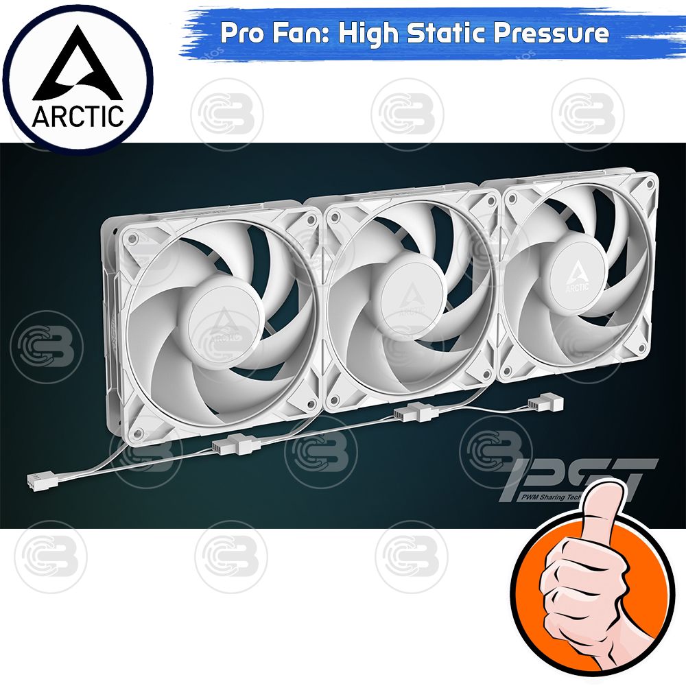 [CoolBlasterThai] ARCTIC P12 PRO PST WHITE(120 mm.) PC Fan Case ประกัน 6 ปี