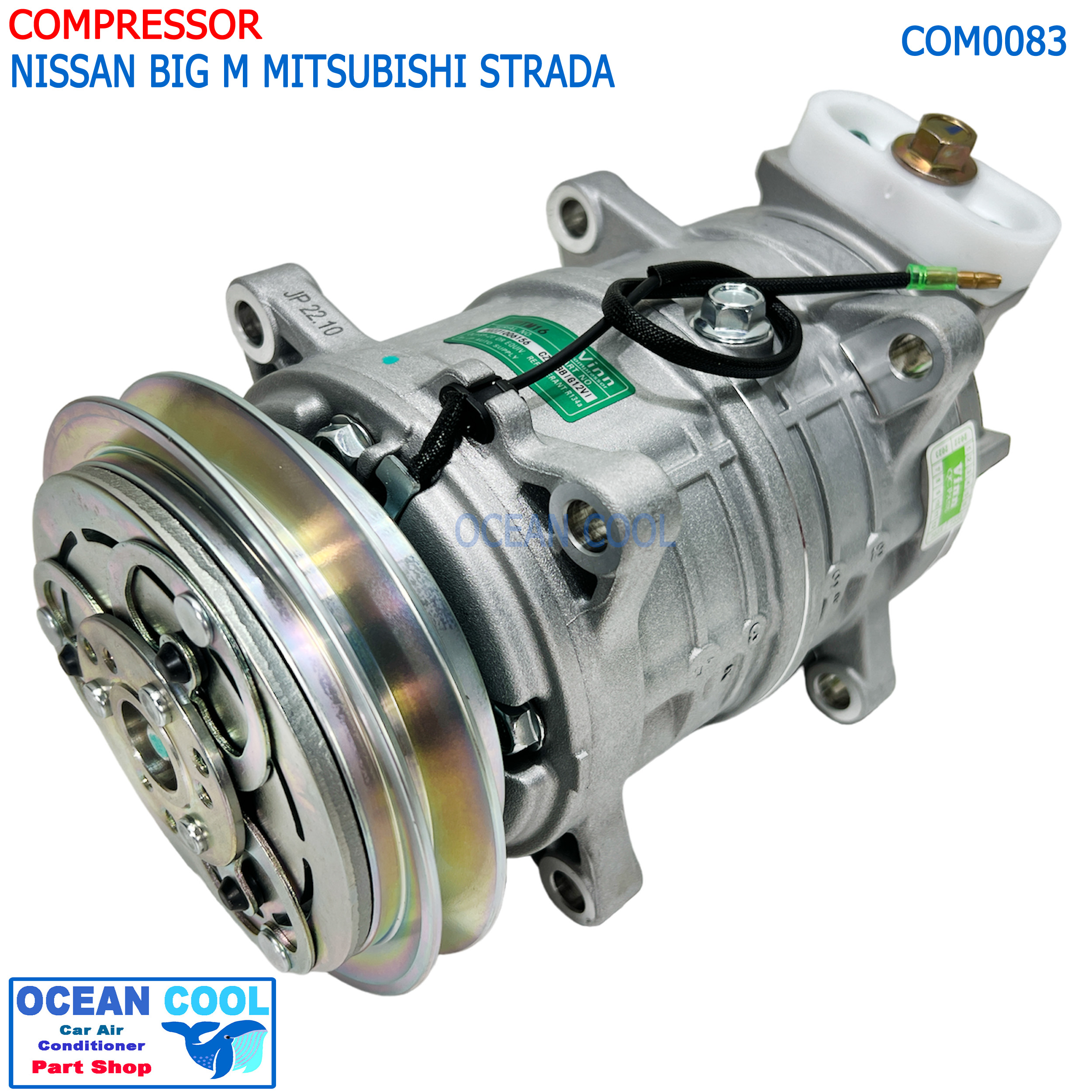 คอมเพรซเซอร์ นิสสัน บิ๊กเอ็ม 1995 -1997 มิตซูบิชิ สตาร์ด้า , L200 COM0083 COMPRESSOR FOR NISSAN BIG M MITSUBISHI STRADA คอมแอร์ คอม คอมเพสเซอร์ 1996
