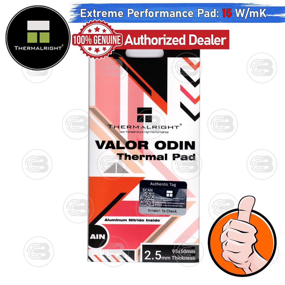 [CoolBlasterThai] Thermalright VALOR ODIN Thermal Pad (Aluminum Nitride) 95x50x2.5 mm./15 W/mK
