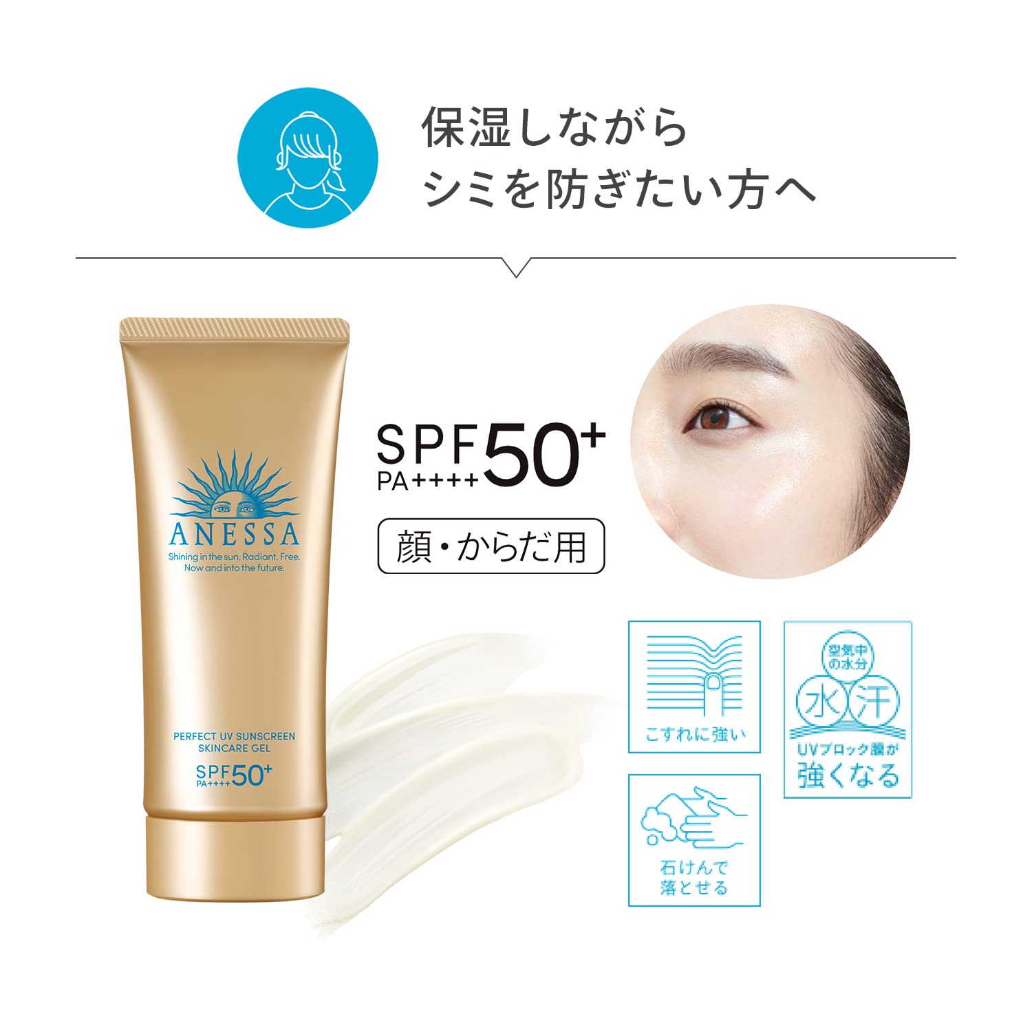 Shiseido Anessa Perfect UV Sunscreen Skincare Gel 90g. กันแดดเนื้อเจล