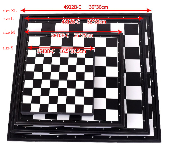 หมากรุกสากลแม่เหล็ก Black&White Magnetic Chess