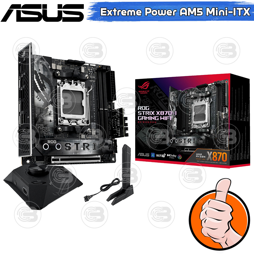 [CoolBlasterThai] ASUS MAINBOARD ROG STRIX X870-I GAMING WIFI AMD SOCKET AM5 DDR5 MINI-ITX ประกัน 3 ปี