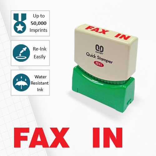SANBY ตรายางสำเร็จรูป หมึกในตัว รุ่น QUICK STAMPER (S) F9R [FAX IN]