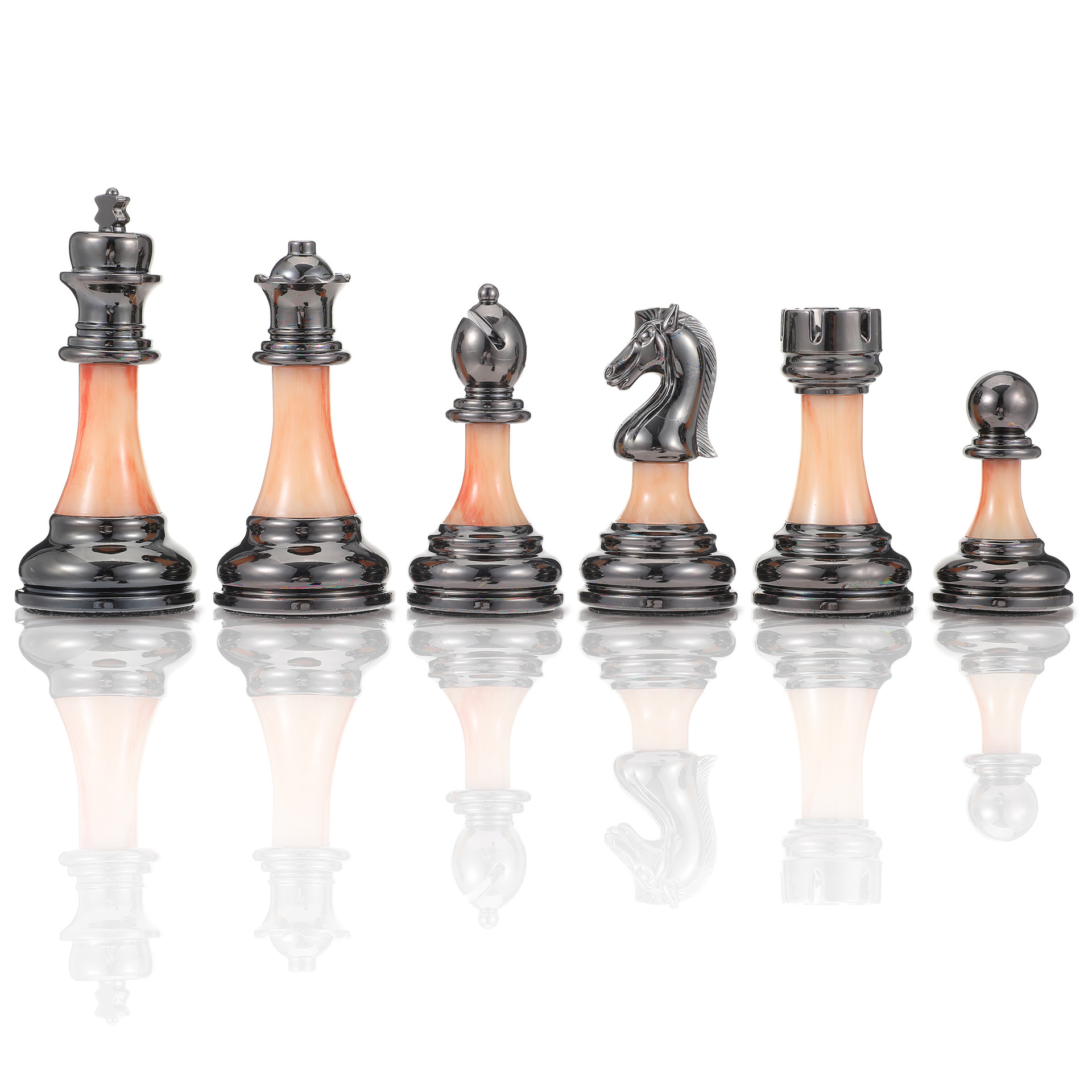 ชุดหมากรุกสากลไม้พับ (ตัวAcrylic & Metal) Wooden Chess Set