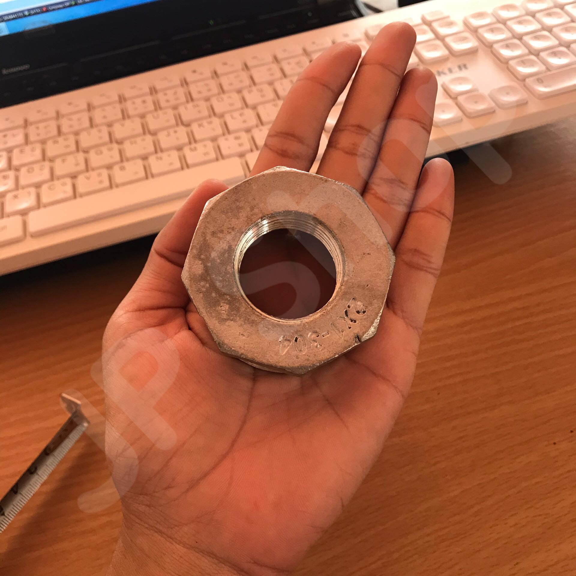 ข้อลดเหลี่ยม 2 นิ้ว ลด 1 นิ้ว สแตนเลส 304 #1118