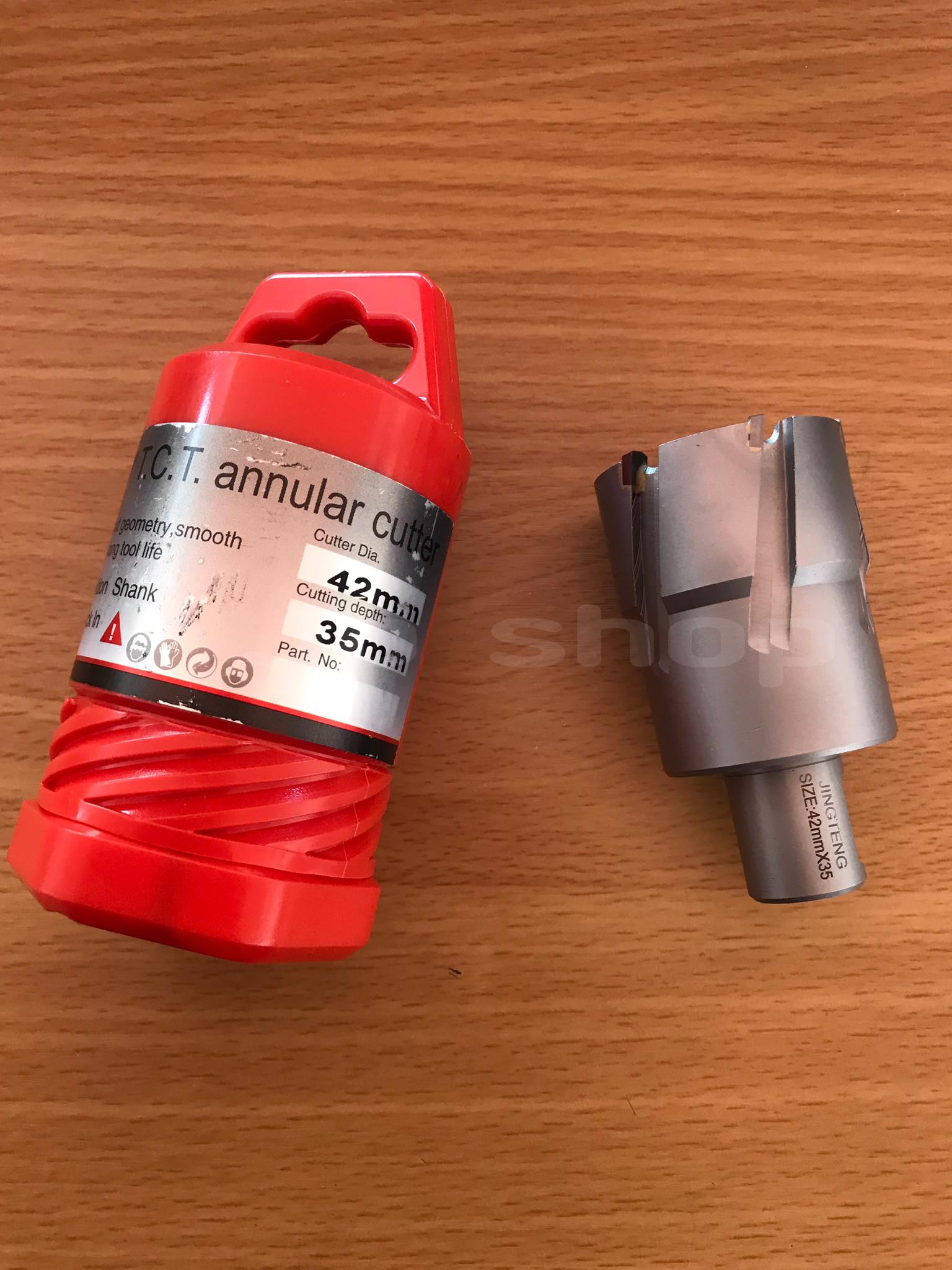 ดอกสว่านเจ็ทบอส แบบโฮลซอว์คาร์ไบสำหรับเจาะเหล็กหนา ด้วยสว่านแม่เหล็กไฟฟ้า ขนาด42*35 มม. #4235