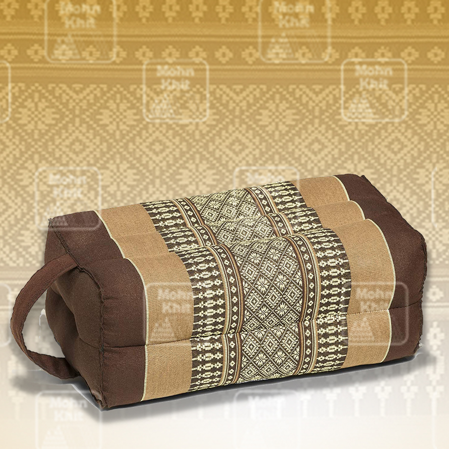 หมอนหนุนดี มีหูหิ้ว,โยคะ,The original Khit Rectangle health Pillow Thai Bolster Lumber 33x15x10 cm