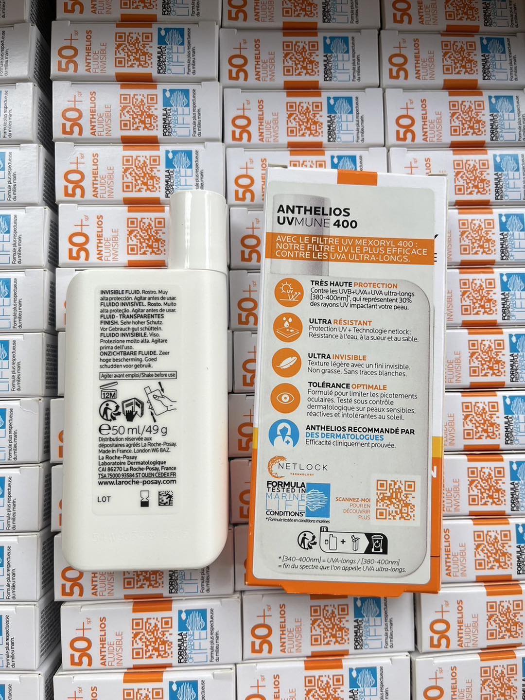 สูตรมีกลิ่นหอม La Roche Posay Anthelios Uvmune 400 Invisible Fluid With Perfume SPF50+ 50ml.