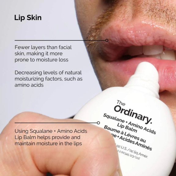 The Ordinary Squalane Amino Acids Lip Balm 15ml. ลิปบาล์ม
