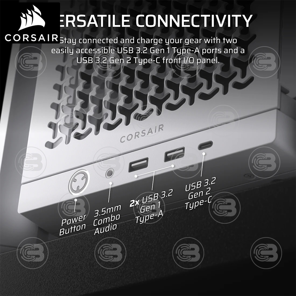 [CoolBlasterThai] CORSAIR FRAME 4000D AIRFLOW Mid-Tower PC Case - White ประกัน 2 ปี (CC-9011291-WW)