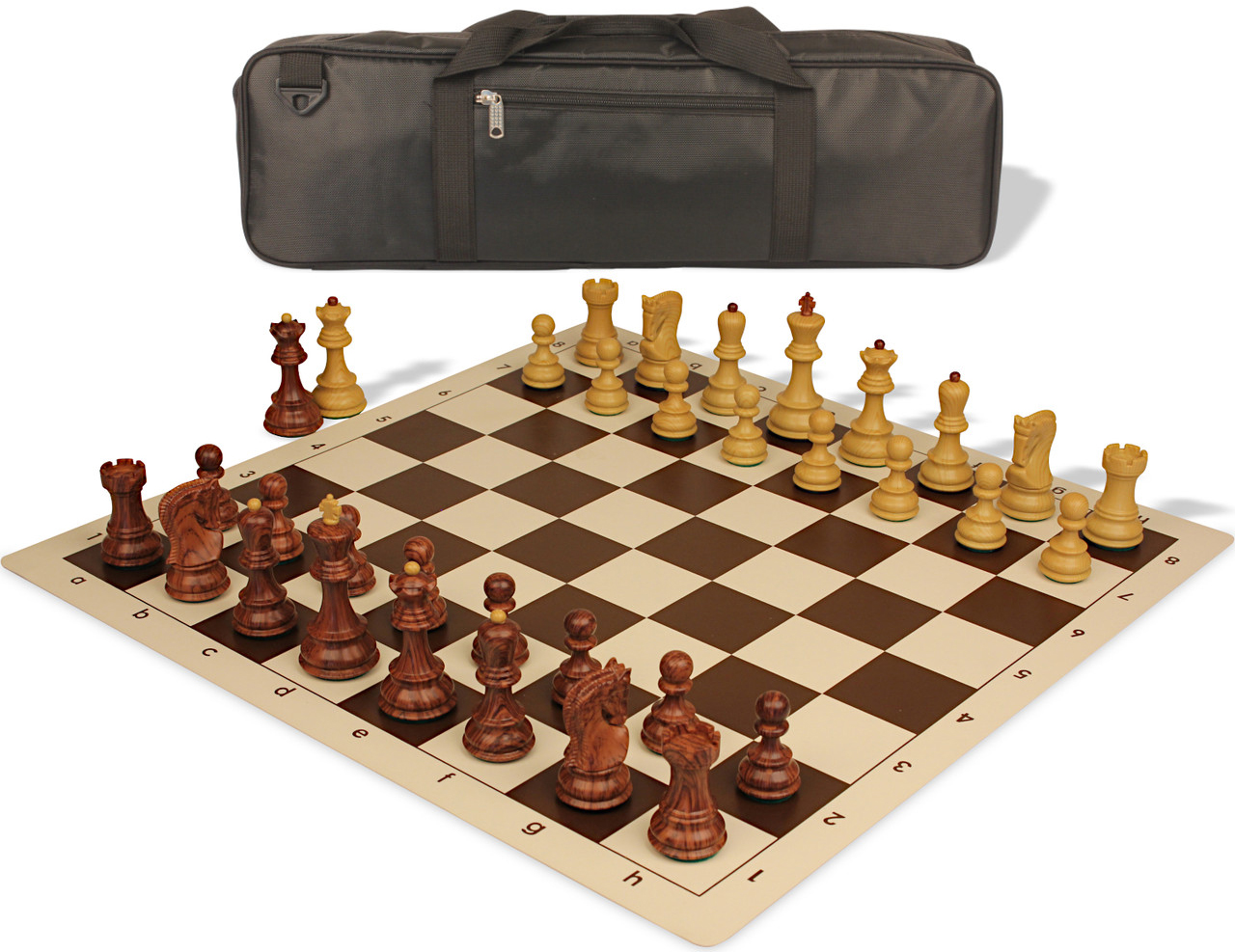 ชุดหมากรุกสากล German Knight Series Chess Set - Zagreb Wood Grain