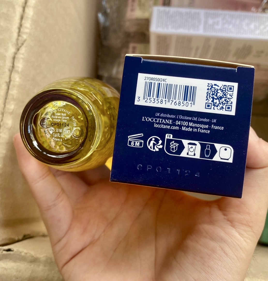 L'Occitane Immortelle Reset Overnight Reset Oil In Serum 50ml. ของแท้ แพ็คเก็จใหม่ 2025