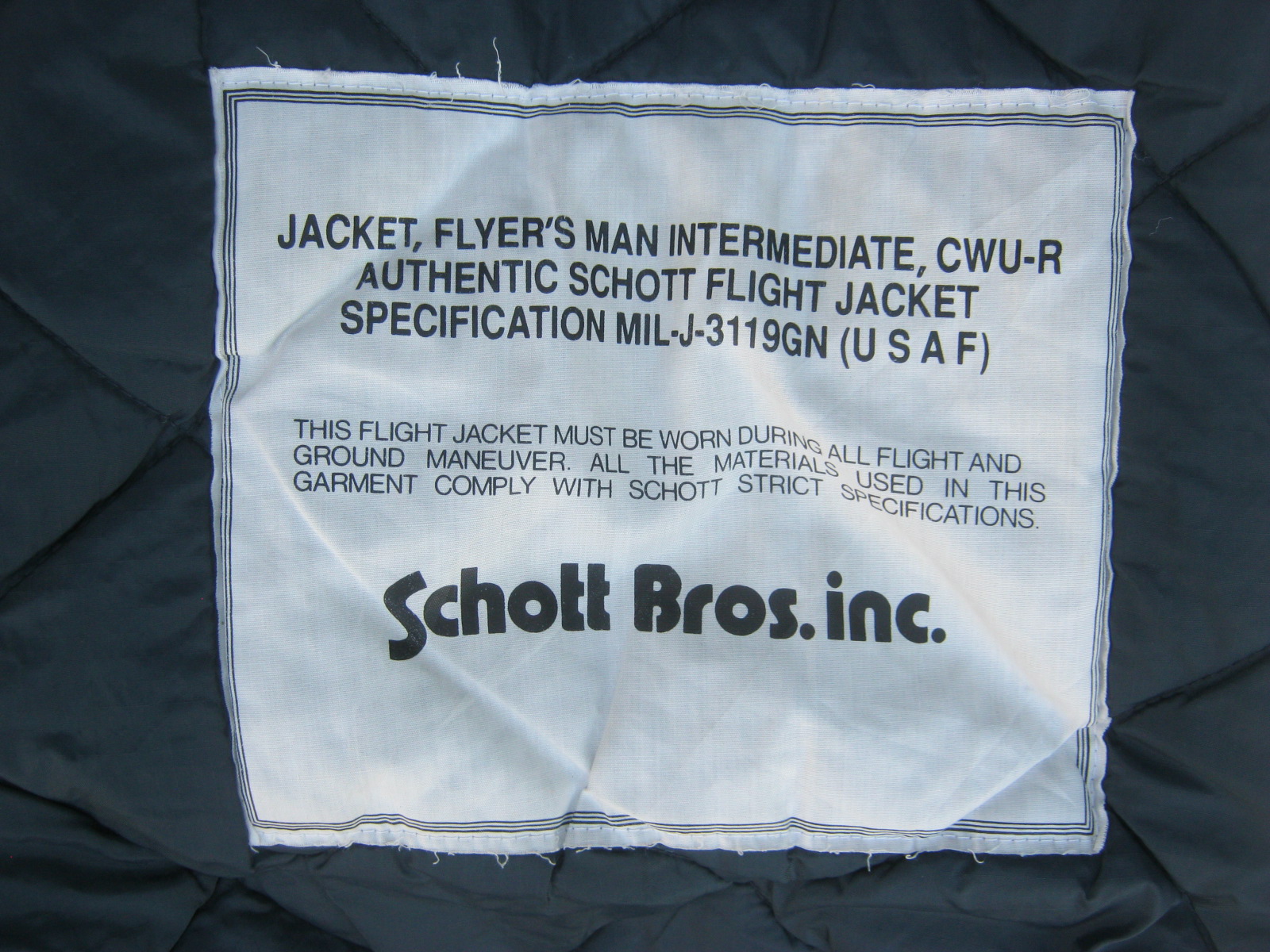 CWU-R flight jacket schott