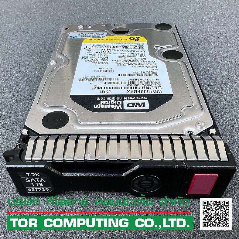 HP 657739-001 657750-B21 [TorCompTH Thailand - ขาย จำหน่าย ราคา] HP 1TB 7.2K 6G SATA 3.5IN HDD for HP G8 G9