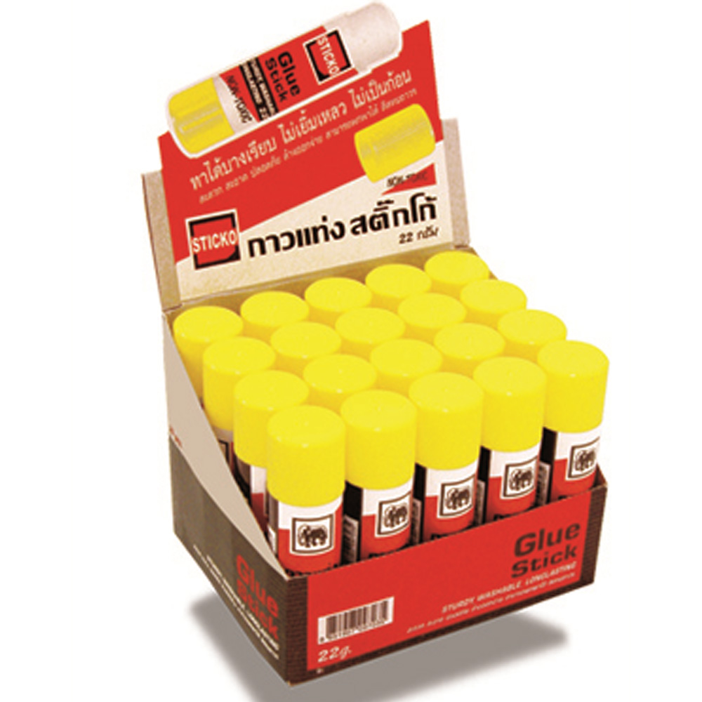กาวแท่ง ตราช้าง สติ๊กโก้ STICKO Elephant Glue Stick Sticko 1 แท่ง