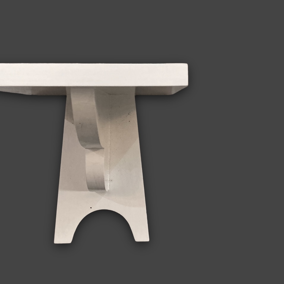 หิ้งเรียบโมเดิร์น สีขาว