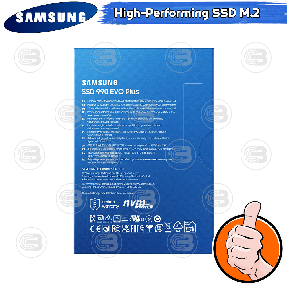 [CoolBlasterThai] SAMSUNG 990 EVO Plus NVMe M.2 SSD PCIe Gen 4.0 2TB ประกัน 5 ปี (MZ-V9S2T0BW)
