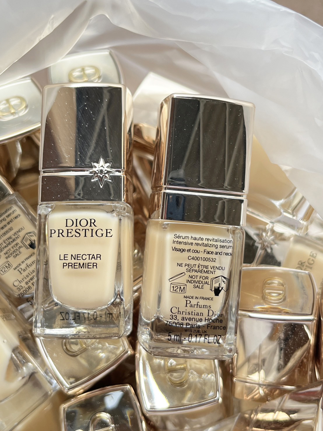 ไม่มีกล่อง เซรั่ม Dior Prestige Le Nectar Premier 5ml. ของแท้ ขนาดทดลอง