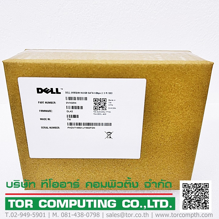 Dell Intel SSDSC2BB960G7R [TorCompTH Thailand ขาย จำหน่าย ราคา] Dell 960GB 2.5 SATA 6G RI SSD Intel DC S3520 w/G176J for Gen11-13