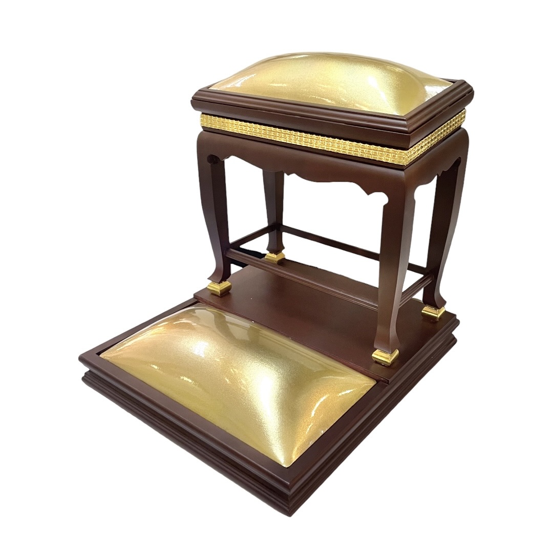 โต๊ะกราบคุกเข่า พิกุลน้ำตาล