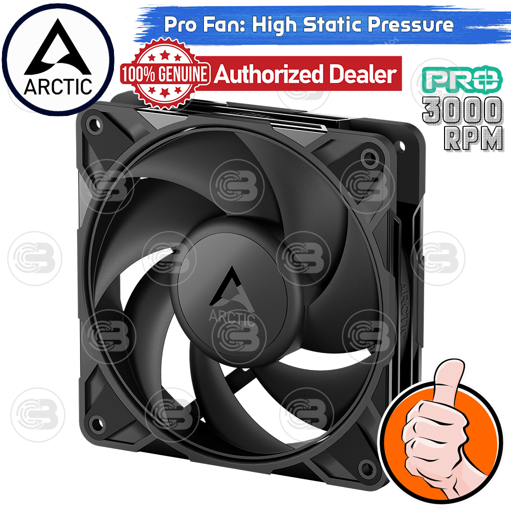 [CoolBlasterThai] ARCTIC P12 PRO PWM PST CO Black (size 120 mm.) PC Fan Case ประกัน 6 ปี