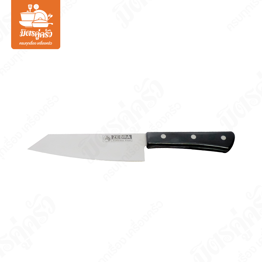 มีดหั่นปลายเฉียง รุ่น Chef 6.5 นิ้ว No.100254 - ตราหัวม้าลาย