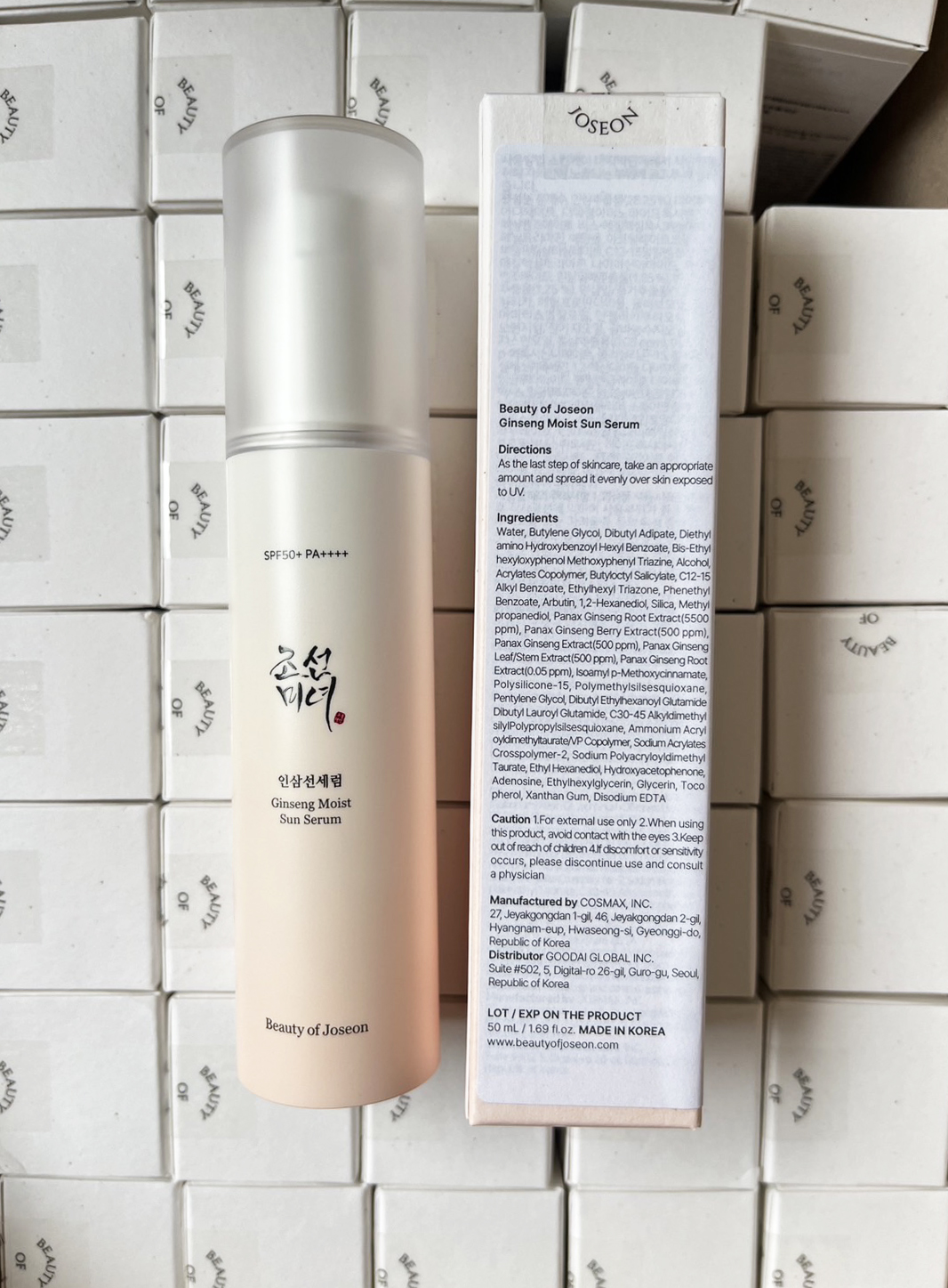 Beauty Of Joseon Ginseng Moist Sun Serum SPF50+ PA++++ 50ml. กันแดดเนื้อเซรั่ม