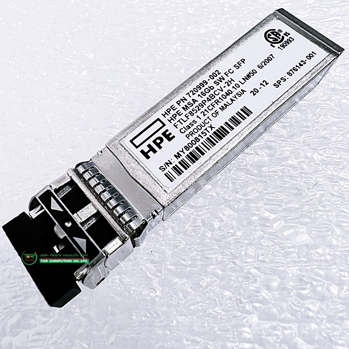 HP 720999-002, 876143-001 [TorCompTH Thailand ขาย จำหน่าย ราคา] HP MSA 16Gb SFP+ 850nm SW FC Transceiver