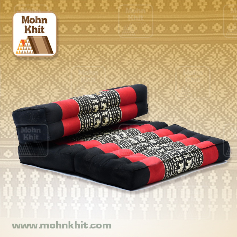 เบาะหมอนขิด 3 พับ,เบาะนั่งสมาธิพับได้ 54x76x12cm //Foldable Meditation Floor Seat 2 in 1 Set Meditation Pillow