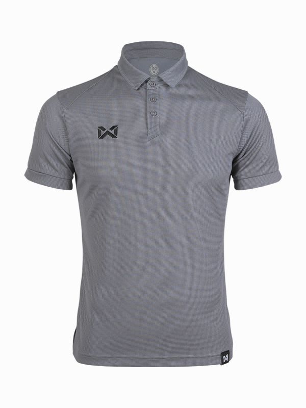 Warrix Vaffle Polo Shirt รหัส WA-222PLACL34 เสื้อโปโล วอริกซ์ แขนสั่น สีเทา EE
