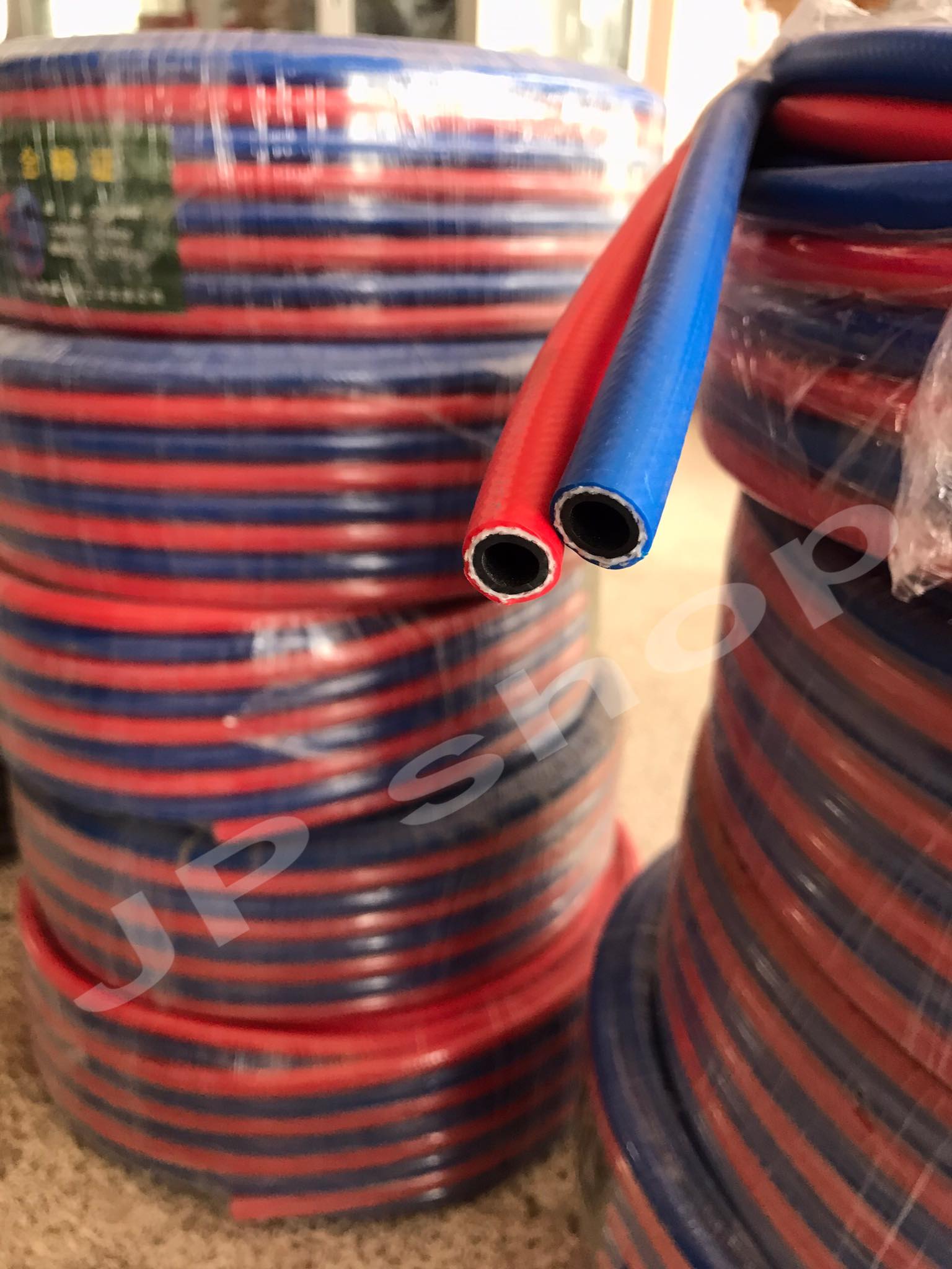 สายลมคู่ สายลม สายแก๊ส นํ้าเงิน-แดง ขนาด1/2(4หุน) มีความยาวให้เลือก 5เมตร,10เมตร,15เมตร,20เมตร,30เมตร #19195
