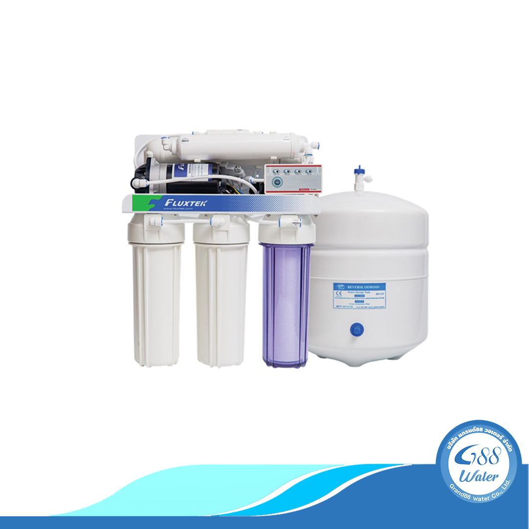 เครื่องกรองน้ำ Fluxtek RO 75 GPD พร้อมถังเพชรเชอร์ 3.2 GL