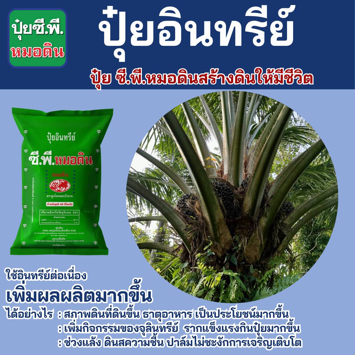 ขี้ไก่ (ผงหยาบ) 40กก.(อินทรีย์) ซีพีหมอดิน กระสอบ