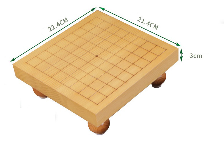 กระดานหมากล้อมไม้Torreya9เส้น(ขากลม)